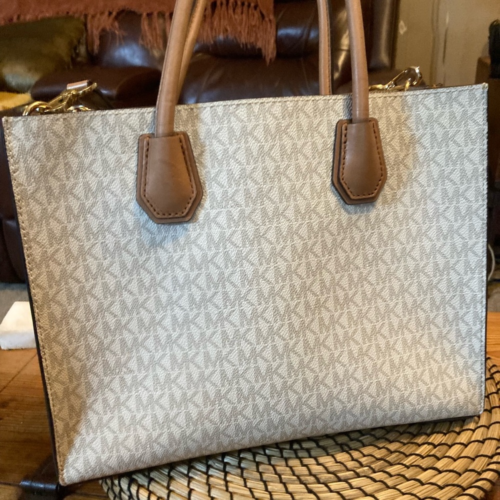 MICHAEL KORS MERCER LG SATCHEL SHOULDER LEATHER BAG 💼 - Picture 10 of 16